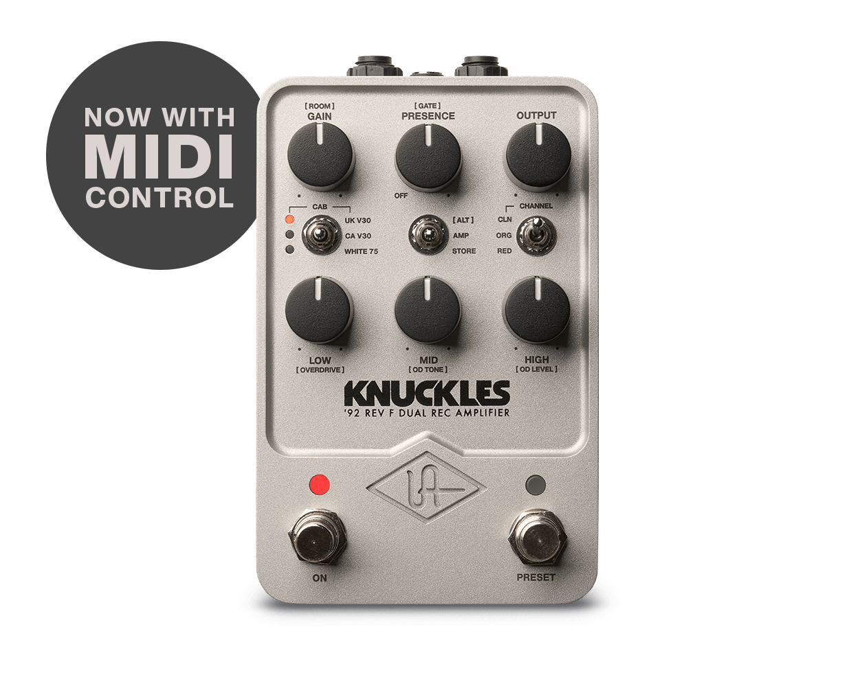 universal-audio-knuckles-92-dual-rec-amplifier-uafx-pedal-f-r-90s-metal-tones image 1