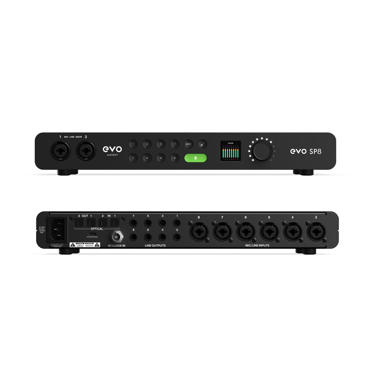 audient-evo-sp8-8-kanal-mikrofonvorverst-rker-mit-smartgain-8-line-ausg-nge-adat image 3