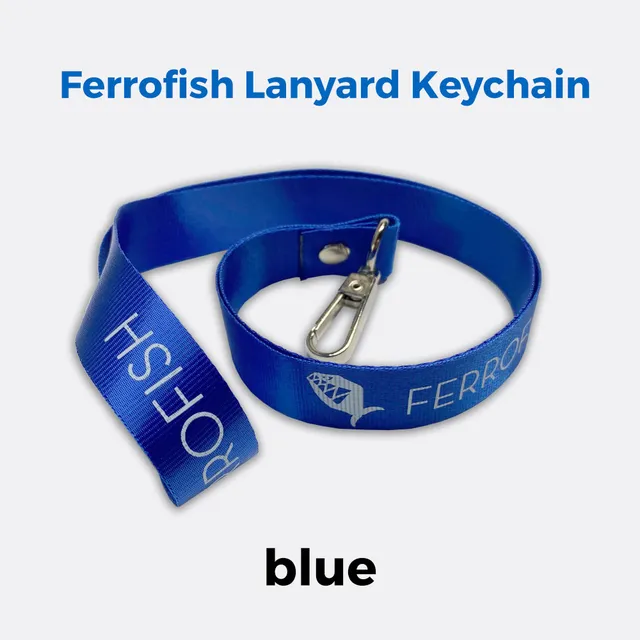 ferrofish-lanyard-keychain-blue-schl-sselanh-nger-mit-metallhaken image 1