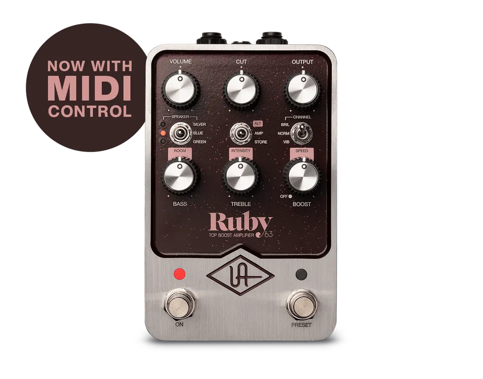 universal-audio-ruby-63-top-boost-amplifier-uafx-gitarrenpedal image 1