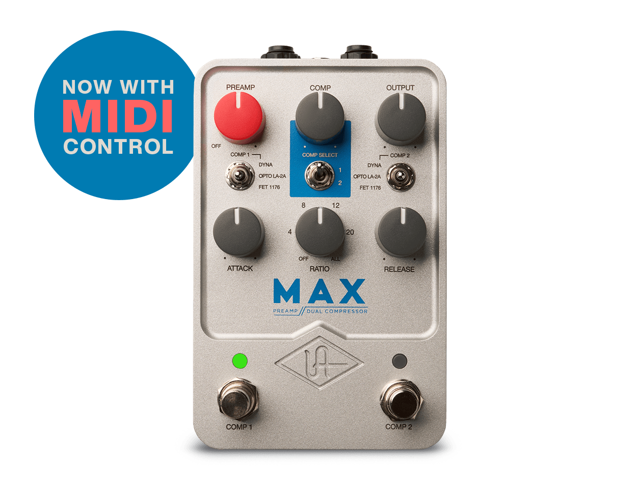universal-audio-max-preamp-dual-compressor-uafx-gitarrenpedal-teletronix-la-2a-u image 1