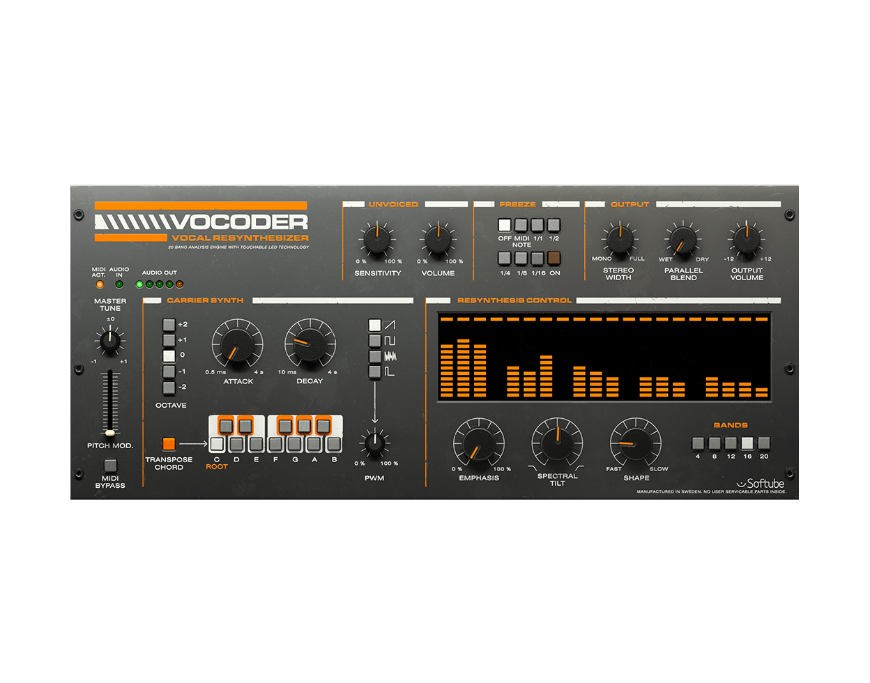 softube-vocoder-uad-plug-in-f-r-apollo-20-band-vocoder image 1