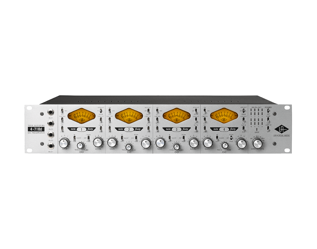 universal-audio-4-710d-four-channel-tone-blending-mic-preamp-w-dynamics-analoger image 1