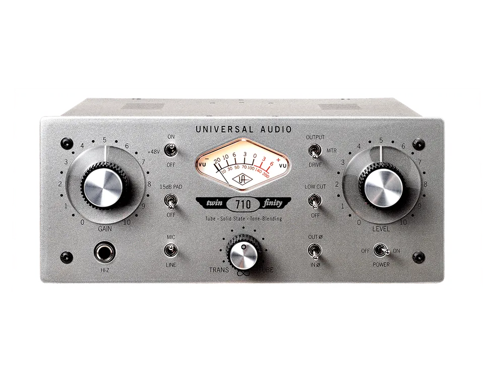 universal-audio-710-twin-finity-tone-blending-mic-preamplifier-analog-hardware image 1