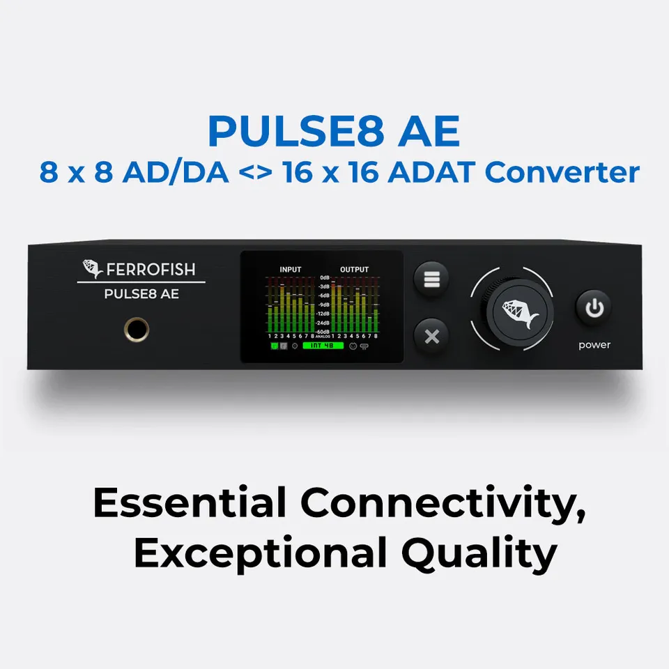 ferrofish-pulse8-ae-b-stock-8-8-ad-da-wandler-mit-adat-bis-192-khz image 1